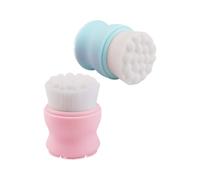 TEHAUX Spazzola per Pulizia Viso Materiale Delicato sulla Pelle 2 Pezzi in Silicone Doppia Faccia e Stimolazione Massaggio come Regalo di Natale per Donne