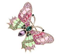 TEHAUX Spilla a Farfalla in Lega con Pietre Spilla da Bavero per Vestiti da Donna Decorazione Vintage per Abiti Sciarpe e Cappelli Accessorio Elegante per Feste e Ricorrenze