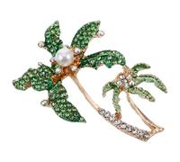 TEHAUX Spilla a Forma di Palma da Cocco in Lega Strass Lucidi Spilla da Petto alla Moda Accessorio Decorativo per Donne e Ragazze per Uso Quotidiano e Occasioni Speciali