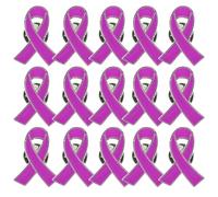 TEHAUX Spilla a Nastro Viola Anti-violenza in Lega di Zinco, Set da 30 Pezzi Distintivo Resistente, Spilla di Beneficenza per Eventi e Campagne di Sensibilizzazione