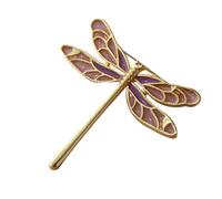 TEHAUX Spilla da Donna in Lega Smalto Porpora, Elegante e Delicata a Forma di Libellula, Comoda da Indossare e Resistente, per Abbinare Cappelli e Uso Quotidiano