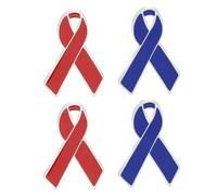 TEHAUX Spilla Nastro Rosso in Lega 4 Pezzi, Decorazione da Petto per Giornata Mondiale Contro L'aids, Accessorio Simbolico di Sensibilizzazione per Abbigliamento e Souvenir