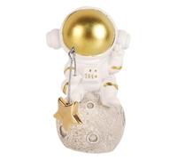 TEHAUX Statua Astronauta in Resina Oro, Decorazione Creativa da Tavolo