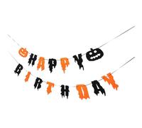 TEHAUX Striscione Stile Compleanno Festa Feltro in Halloween e Decorazione Creativa Facile da Appenderevertente e Festivo Esterni e Stanze Segrete