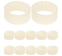 TEHAUX Supporti per Candele in Silicone Antiscivolo, Stabilizzatori Base Morbidi Adattatori, Inserti Protettivi per Candelieri da Matrimonio e Feste, Set da 12 Pezzi Beige