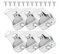 TEHAUX Supporti per Microfono in Metallo 6 Pezzi Clip e Viti Accessori per Microfoni a Mano e Radio Cb Supporto Resistente per Auto Ufficio e Casa