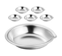 TEHAUX Tavolozza in Acciaio Inossidabile 6 Pezzi per Miscelare Vernici e Acquerelli, Set Portatile con Beccuccio per Pittura su Modelli, Adatto Ad Artisti e Artigiani