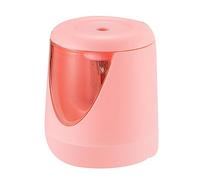 TEHAUX Temperamatite elettrico per ufficio, materiale da ufficio, affilacoltelli automatico, robusto temperamatite, piccolo temperamatite elettronico ABS rosa
