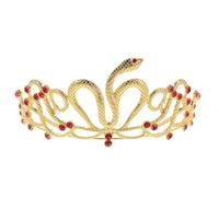 TEHAUX Tiara da Regina per Compleanno e Corona Nuziale a Due Toni a Forma di Serpente Strass Cerchietto da Sposa Elegante e Copricapo Festa Medusa per Donna e Costume Cosplay
