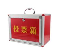 TEHAUX ticket box key drop box con lucchetto, rossa, in Medium-Density Fiberboard e Lega di Alluminio, per school votes e community suggestion