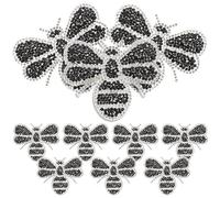 TEHAUX Toppe Termoadesive Ape Nere 8x7cm 10 Pezzi Strass Decorative e Pratiche per Abbigliamento, Scarpe e Borse Fai da Te