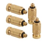 TEHAUX Ugello Nebulizzatore Design Antigrandine ad Alta Pressione 5 Pezzi in Ottone per Migliorare L'efficienza di Allevamento Colore Oro in Ambienti Esterni e Industriali