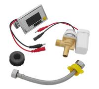 TEHAUX Valvola di Scarico Automatica Sensore Touchless per Orinatoio, Elettrovalvola in Abs e Gomma, di Risciacquo Intelligente per Bagni Commerciali e Strutture Pubbliche