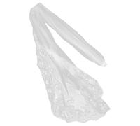 TEHAUX Velo da Sposa Cattedrale in Pizzo con Paillettes Bianco 4M X 16M con Pettine Antiscivolo Accessorio Chioma per Matrimonio e Cerimonie