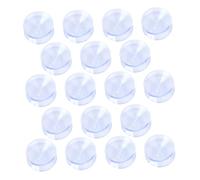 TEHAUX Ventose Bifacciali Trasparenti in PVC 30 Pezzi Cuscinetti Antiscivolo per Tavoli in Vetro 20 MM Piccole Ventose Riutilizzabili per Stabilizzare Piani Tavolo in Vetro
