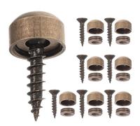 TEHAUX Viti decorative per legno, 8 pezzi, viti decorative, viti a specchio con tappi, 9 mm, bronzo, vintage, decorazione a vite, 8 mm, colore antico