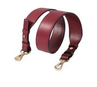 TEHDFG Cinghia for Borsa, Fibbia for Borsa, Parti di Ricambio for Borsa, Cinture for Borsa, Manici in Pelle con Fibbia for Donna, Borsa a Tracolla, Secchiello, Accessori(Claret-Red,1 Piece with Gold)