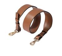 TEHDFG Cinghia for Borsa, Fibbia for Borsa, Parti di Ricambio for Borsa, Cinture for Borsa, Manici in Pelle con Fibbia for Donna, Borsa a Tracolla e Secchiello(Caramel,1 Piece with Gold)