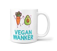 TeHe Gifts Tazza regalo vegana Wanker divertente maleducata per lui lei uomini donne vegani verdure regalo di compleanno
