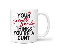 TeHeGifts - Tazza con scritta "Your Secret Santa Think's You're A Cunt" [lingua inglese]