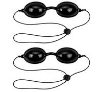 TEHJAM 2 Pezzi Occhiali Protettivi a Infrarossi Per Solarium e Lampada a Luce Rossa,Ergonomici Con Protezione Uv,Regolabili Ed Elastici,Design Confortevole,Nero