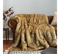 TEHWDAIYOU Coperta in Finta Pelliccia,Calda e Accogliente Coperta in Finta Pelliccia,Plaid Decorative per Divano e Letti,Lussuosa,Decorativa,soffice,Calda,per Guardare la TV sul Divano e nel Letto