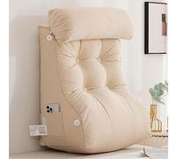 TEHWDAIYOU Cuscino a Cuneo Triangolare da Lettura,Supporto Lombare,Cuscino da Lettura per Letto e Divano ergonomico,Federa Lavabile,Ottimo per Lavorare,Leggere o Giocare su Letto/Divano/Pavimento