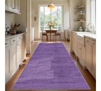 TEHWDAIYOU Lungo Tappeto da Cucina Tappeto Passatoia per Corridoio Largo Tappeti Runner Antiscivolo e Lavabile Tappetino Passatoia Tappeto Ingresso per Corridoio Entrata, Viola, 60 x 140 cm