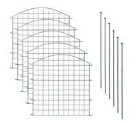Teichzaun Recinzione Oberbogen 11tlg Set Steccato 5 Elementi Recinzione,Grata