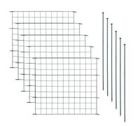 Teichzaun Recinzione Steccato Set 11tlg Preciso 5 Elementi Recinzione,Grata