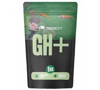 Teichzeit GH+, sali per aumentare la durezza totale del laghetto, 1 kg | Integrazione di calcio e magnesio con rapporto 2:1. Aumenta il GH, da dosare in base ai test dell’acqua.