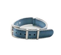 TEidea Cinturino in Nylon di Qualità 20mm 22mm Cinturino per Orologio Sportivo Universale, Bordo grigio azzurro, 22mm