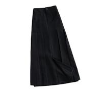 TEidea Gonna Jeans Donna Gonna Midi Plissettata A Vita Alta per Le Donne - Perfetta per Primavera, Ufficio E Abbigliamento-Nero-M
