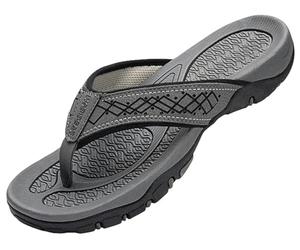 TEidea Infradito Uomo Uomini Infradito Sandali da Spiaggia Sandali Uomini Scarpe Scarpate Non Slipisti Piatti in Gomma Casual-b-grigio-49