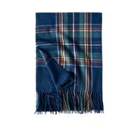 TEidea Sciarpa Donna Scialle A Quadri in Stile Britannico - Sciarpa Invernale Calda E Spessa per Le Donne-Griglia Blu-180-65 Cm