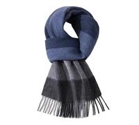 TEidea Sciarpa Uomo Classica Sciarpa A Quadri d'Affari per Uomini, Sciarpa per Collo Caldo Invernale E Scialle in Stile Blu Foulard Hommes-Colore 1
