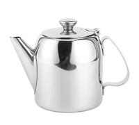Teiera Caffettiera in Acciaio Inossidabile, Bollitore per Acqua Fredda con Beccuccio Corto, Pentola Rotonda per Ristorante dell'Hotel, Lucidatura a Specchio per Alimenti, (20 once (circa 500 ml))