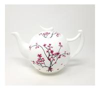 Teiera CHERRY BLOSSOM Bianca Con Fiori Di Ciliegio 1,5 Litri Bone China TeaLogic