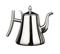 Teiera con infusore, bollitore in acciaio inox per fornelli a induzione, design stabile (1,0 l, argento)