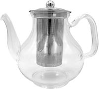 Teiera con infusore filtro e coperchio in vetro ml 1100 tisana tisaniera tè 6-8