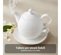 Teiera con Tazza Impilabile Salvaspazio Set da Tè per uno Design Compatto
