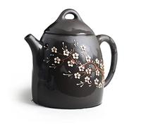 Teiera da 240 ml in argilla cinese Qinquan nero genuino infusore tè sfuso fiore