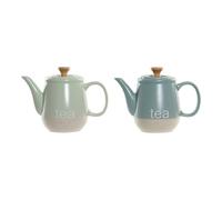 Teiera DKD Home Decor 8424001793235 Azzurro Verde Gres 1 L 22,5 x 12 x 16,5 c