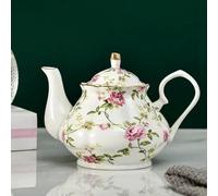 Teiera europea in porcellana cinese da 400 ml. Set da tè pomeridiano inglese. Teiera in porcellana. Caffettiera resistente al calore