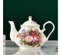 Teiera europea in porcellana cinese da 400 ml. Set da tè pomeridiano inglese. Teiera in porcellana. Caffettiera resistente al calore
