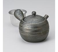 Teiera Giapponese Mino Ware Kyusu In Argento Forma Rotonda 260Ml Giappone