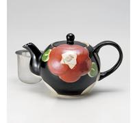 Teiera Giapponese Mino Ware Kyusu Iro-E Tenmoku Camellia Giappone