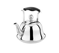 Teiera in acciaio inossidabile con infusore, bollitore da 2 l, bollitore per acqua a fischio, bollitore per piano cottura, induzione/gas (argento)