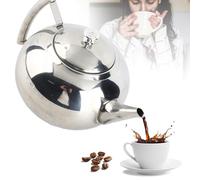 Teiera in Acciaio Inossidabile con Infusore Rimovibile, 71 oz (2000ml) Macchina per il Tè con Piano Cottura Lucidato a Specchio Addensato per Erbe e Infusi per Campeggio, Viaggi