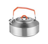 Teiera in acciaio inox, 1,5 l, 0,9 l, con manico isolato, per campeggio, escursioni, piano cottura, portatile, bollitore da tè (0,9 l)